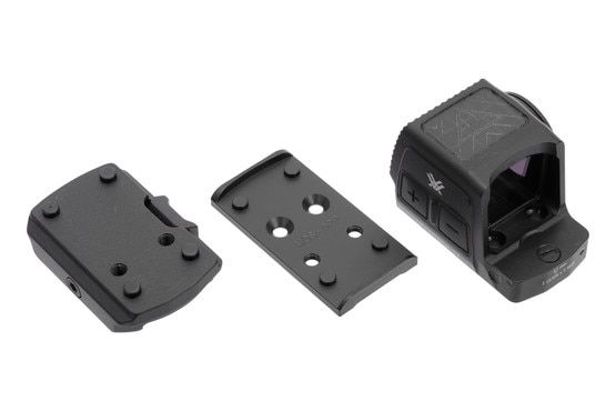 Included Picatinny mount and GLOCK MOS adapter plate for the Defender enclosed red dot sight
